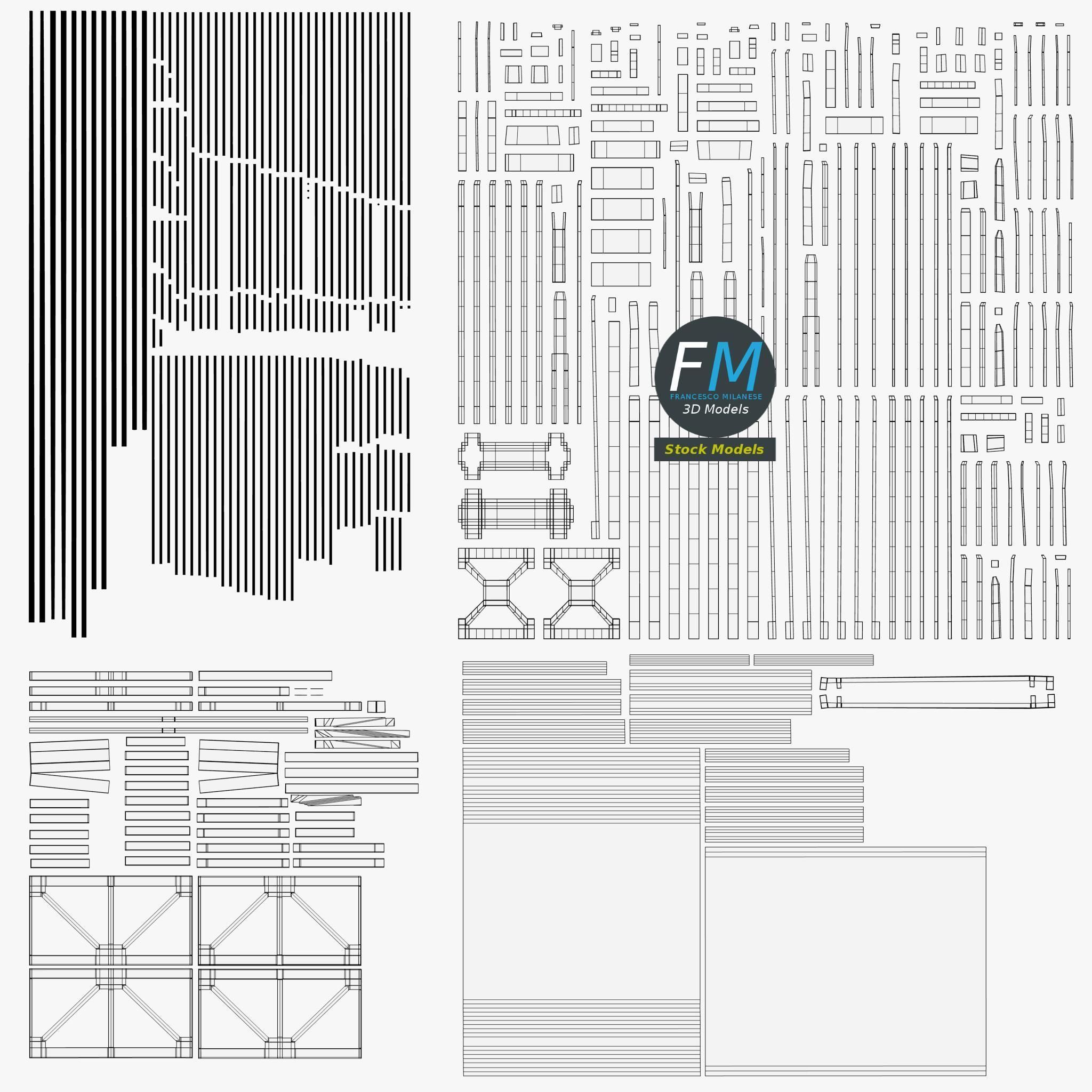 Suspension bridge 3D model_11