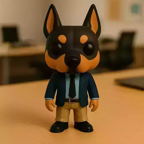 Doberman Ejecutivo El Centinela De La Oficina