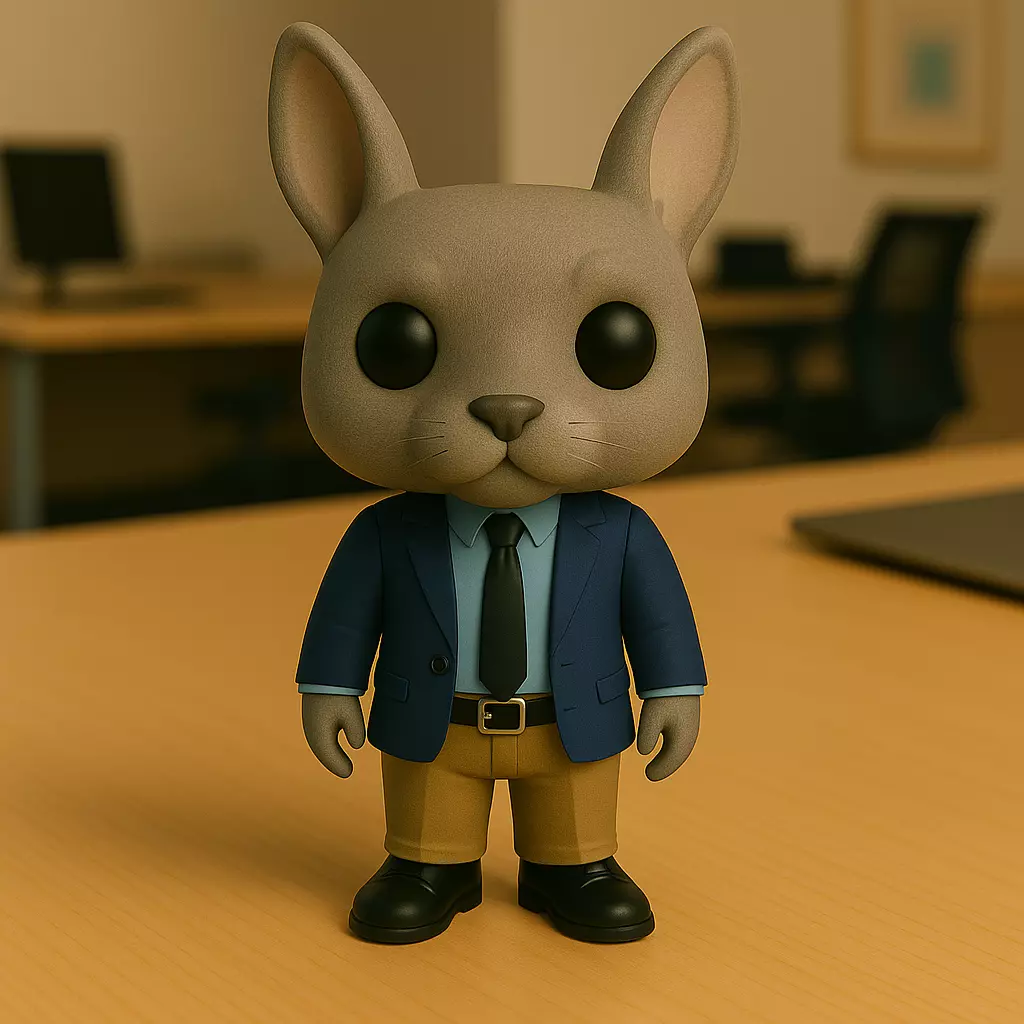 Conejo Ejecutivo El Analista Astuto de la Oficina 3D print model