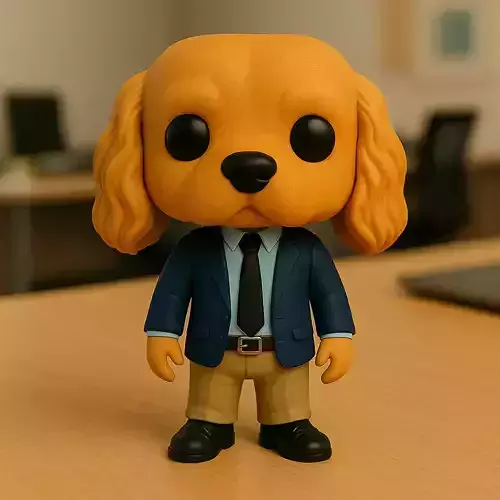 Cocker Dorado Ejecutivo El Encantador De La Oficina