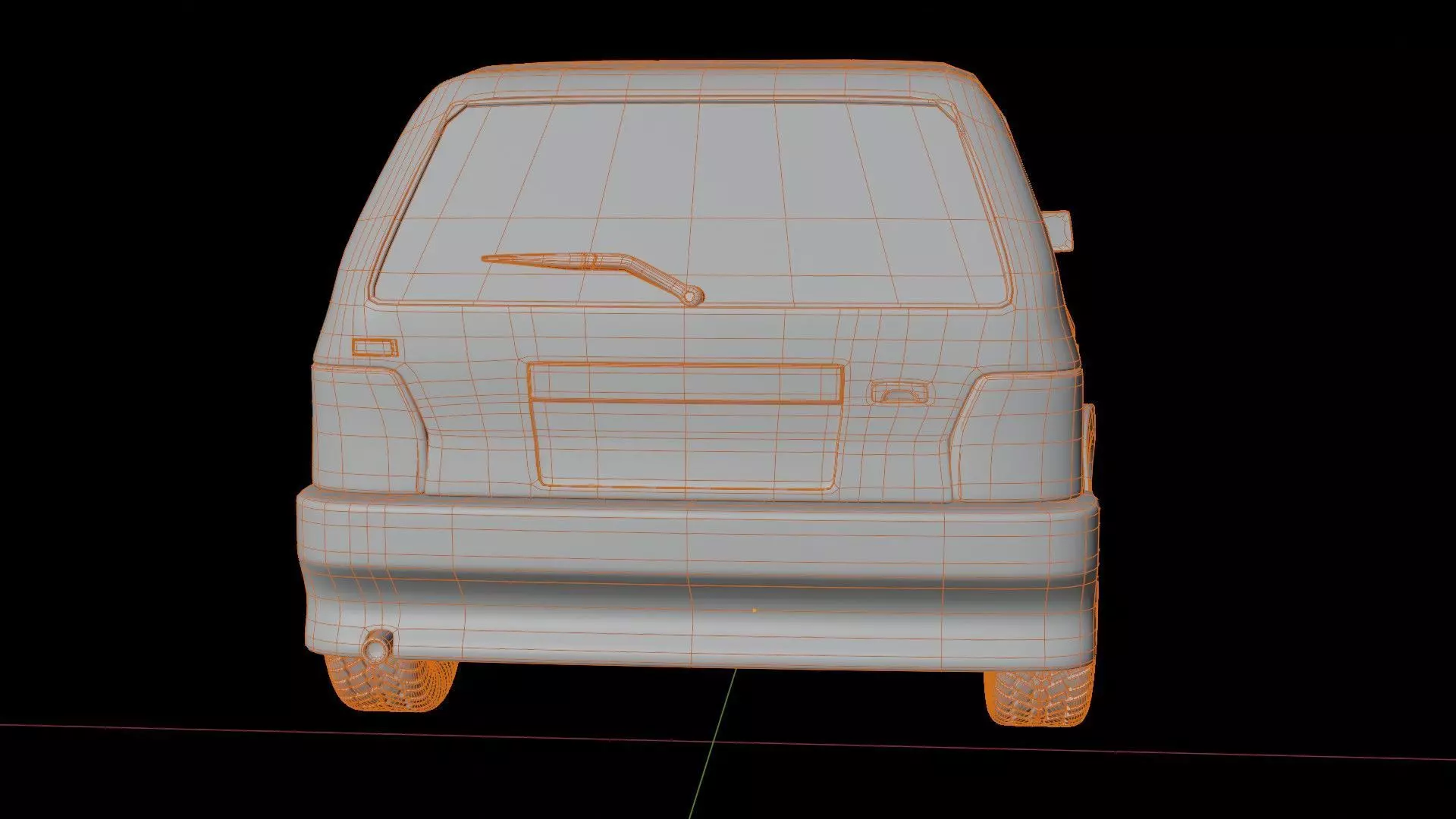 Fiat Uno Turbo Low-poly 3D model_18