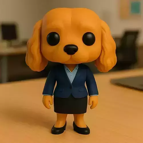 Cocker Dorada Ejecutiva La Encantadora De La Oficina