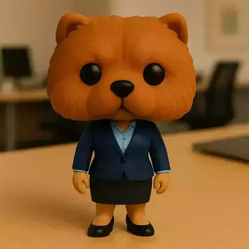 Chow Chow Ejecutiva La Emperatriz Serena De La Oficina