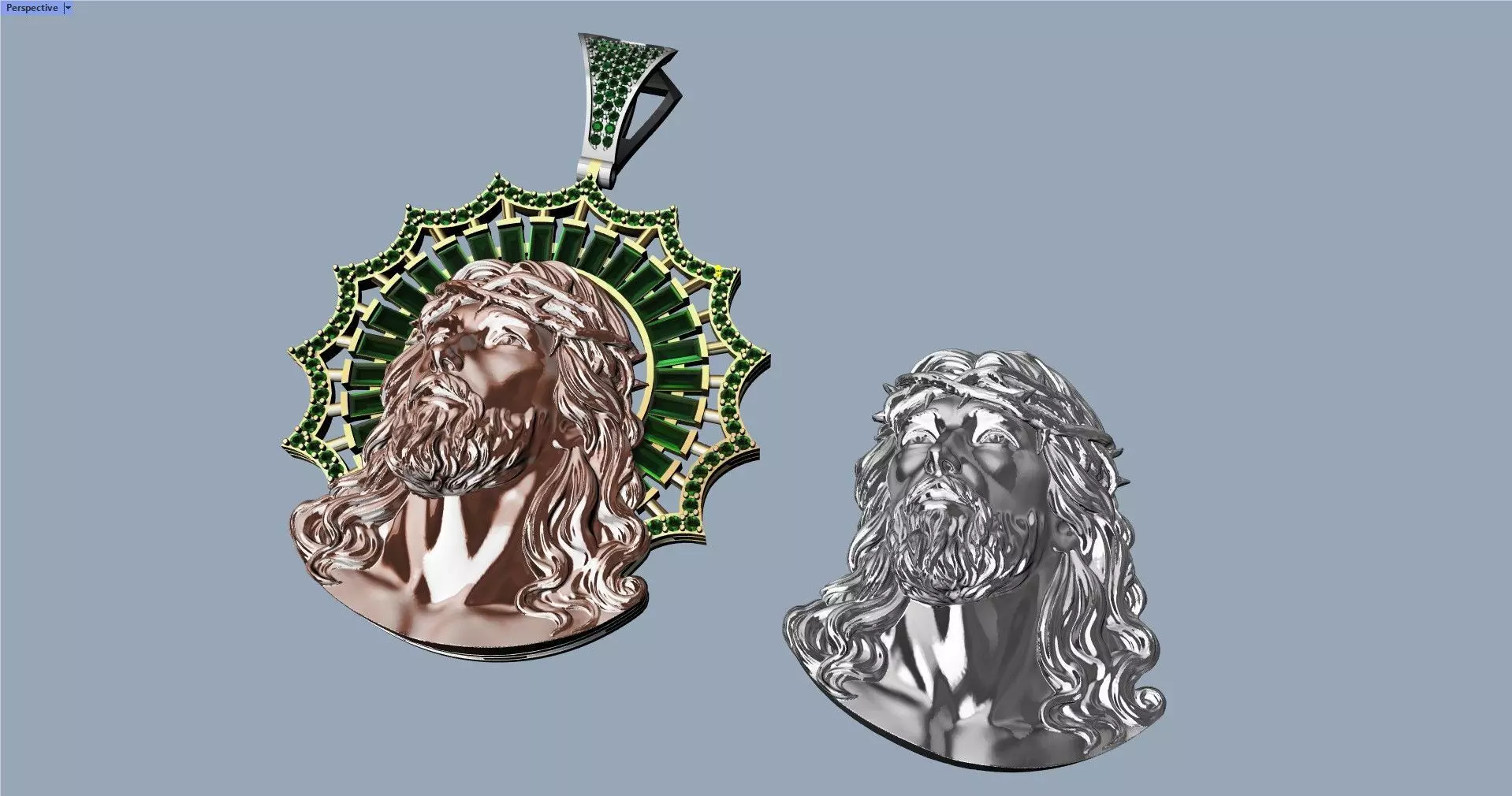 Christ Crown Pendant - Colgante Cristo Corona 3D print model
