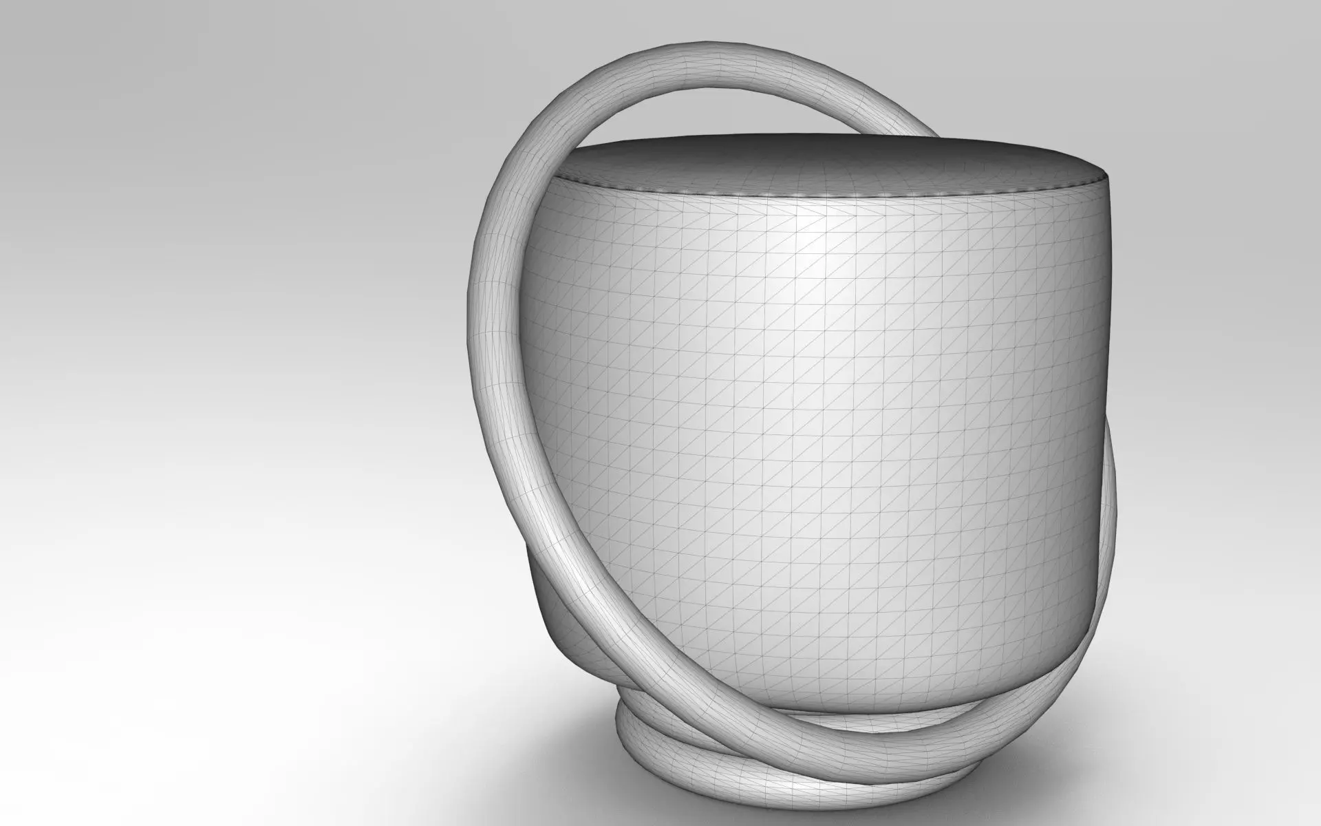 Kuan Pouf Low-poly 3D model_5