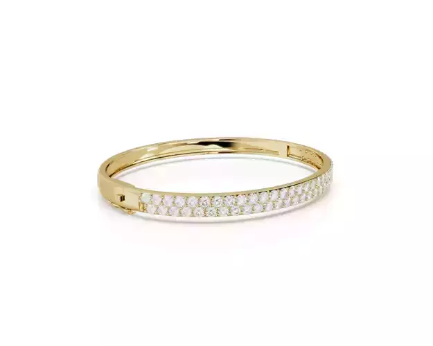 DOUBLE ROW DIAMOND BANGLE