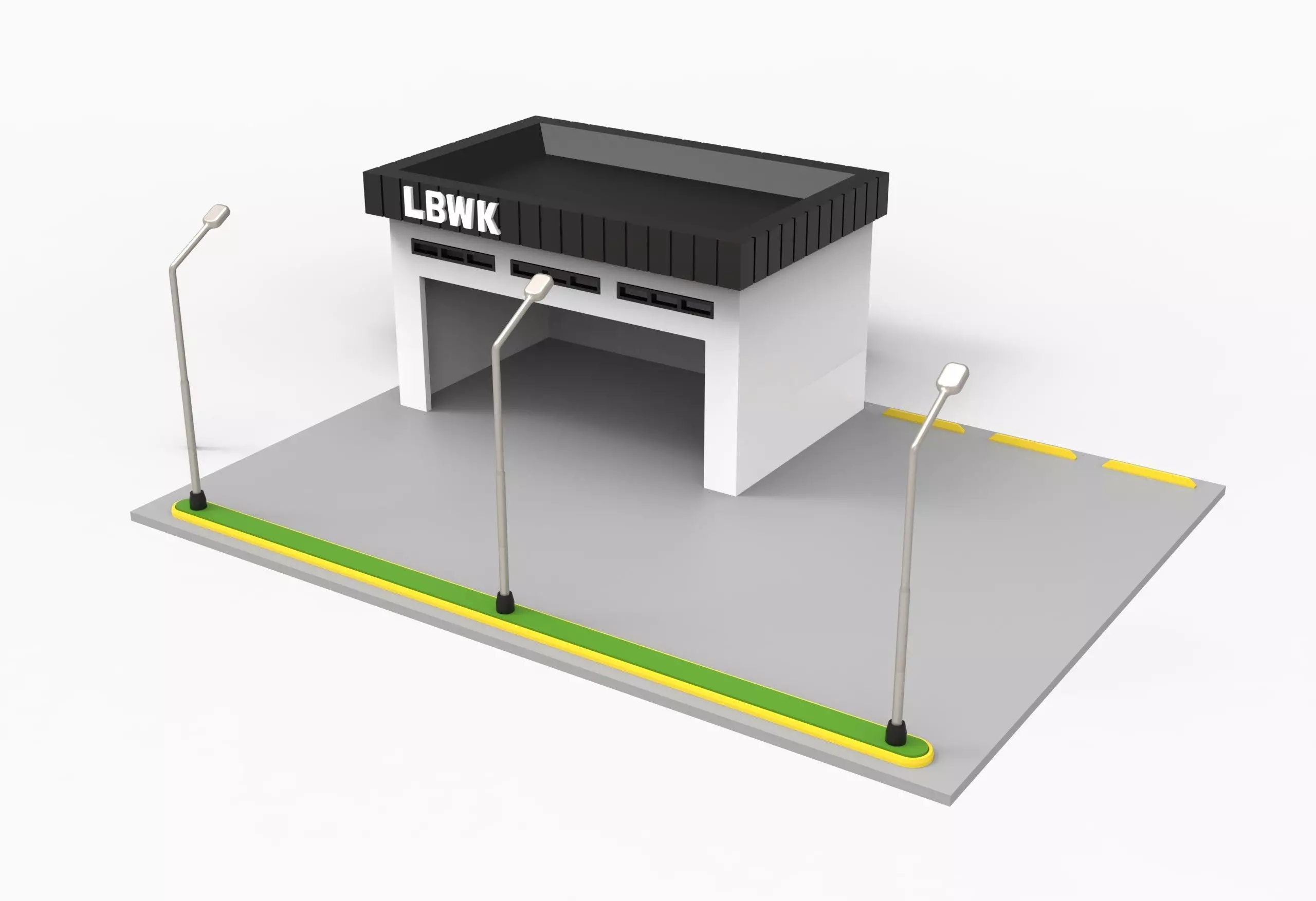 Garage and Parking Diorama 1-64 - Kaido House - Liberty Walk V2 3D print model