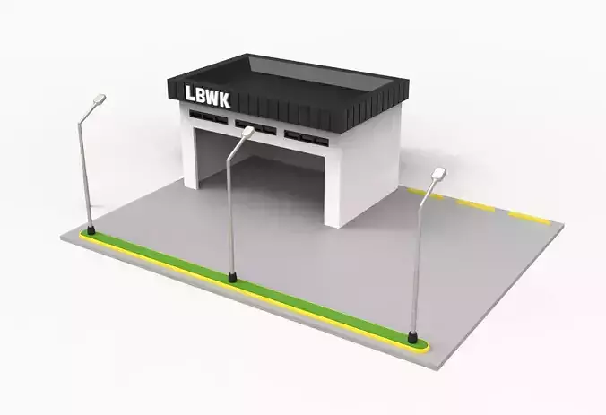 Garage and Parking Diorama 1-64 - Kaido House - Liberty Walk V2