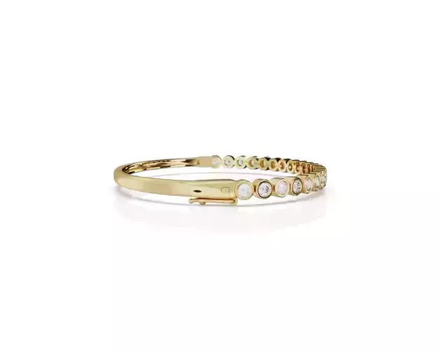 TUBE SET DIAMOND BANGLE