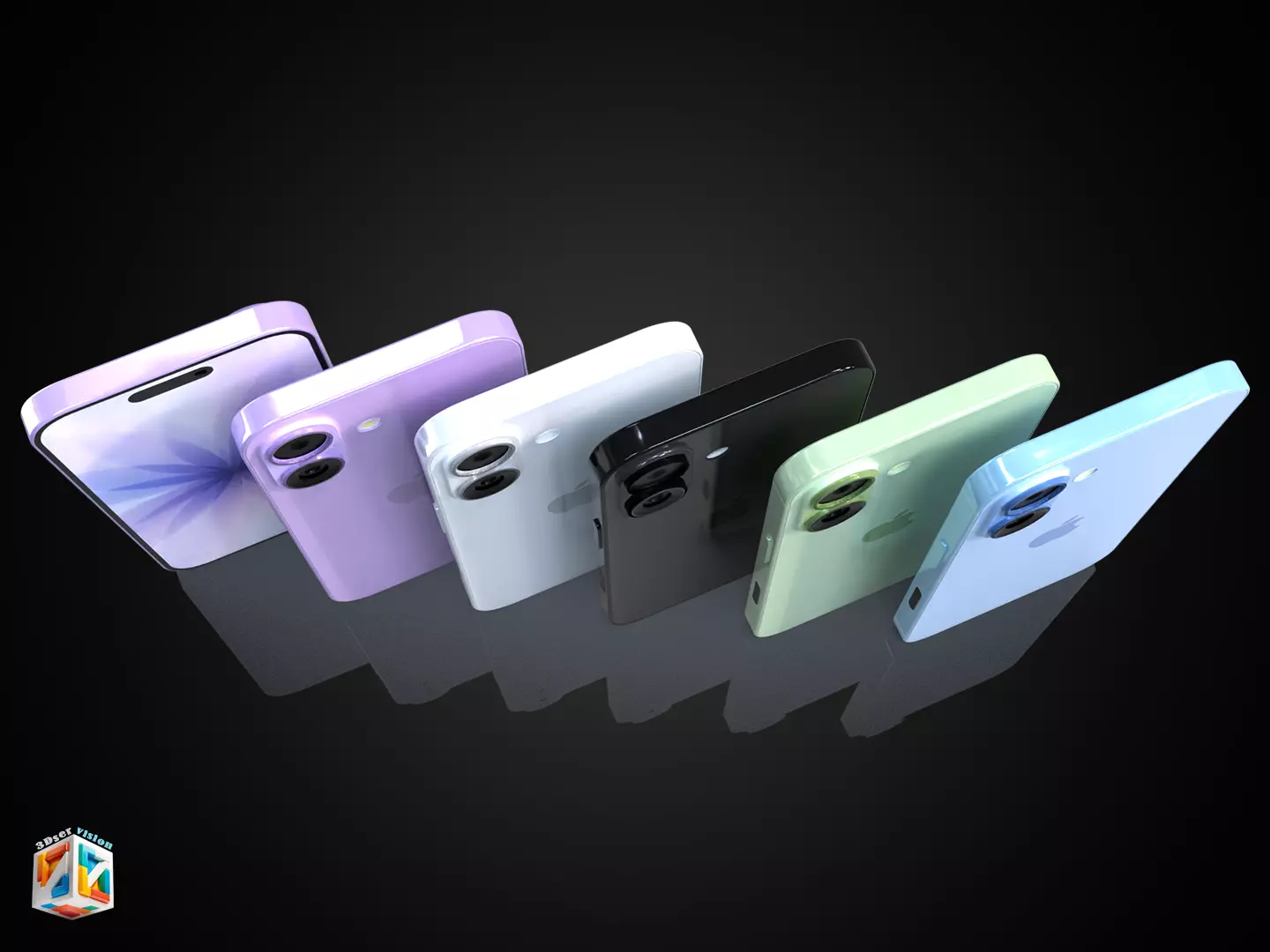 iPhone 17 full 4 Colors Bundle 3D model_26