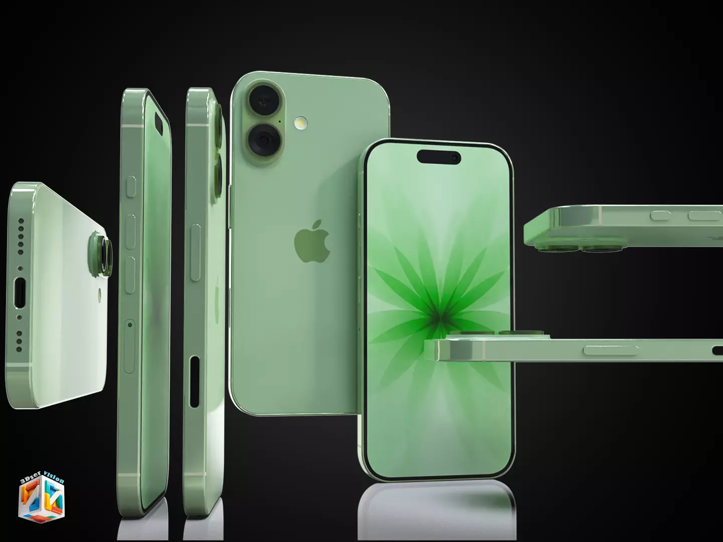 iPhone 17 full 4 Colors Bundle 3D model_7