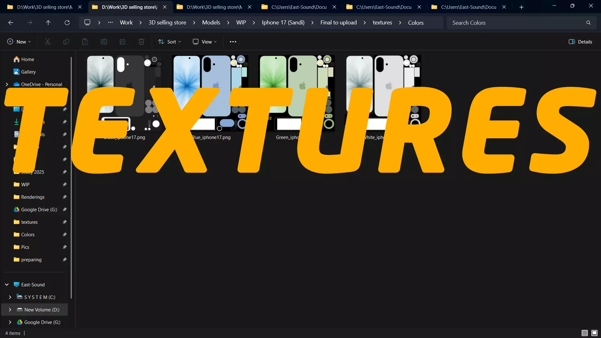 iPhone 17 full 4 Colors Bundle 3D model_20