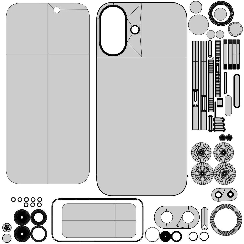 iPhone 17 full 4 Colors Bundle 3D model_21