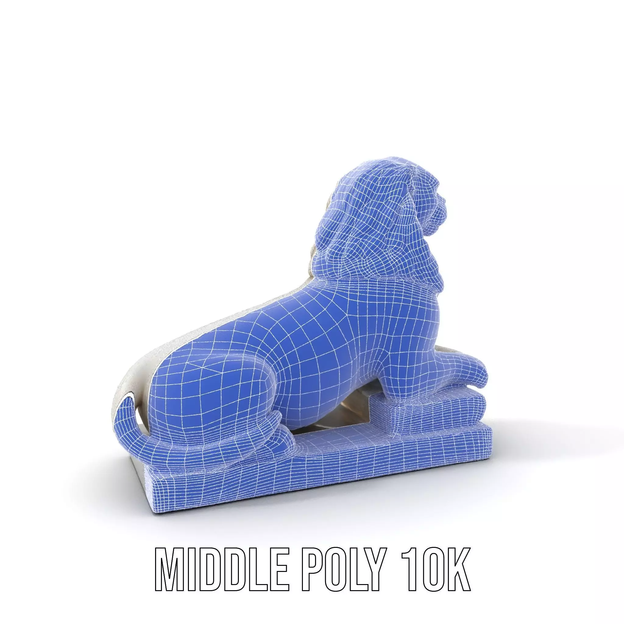 Elegant Marble Lion model pack Low-poly 3D model_14