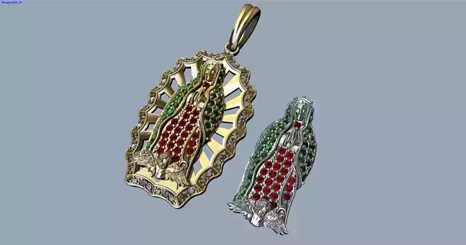 Virgin of Guadalupe Pendant - Colgante Virgen de Guadalupe 