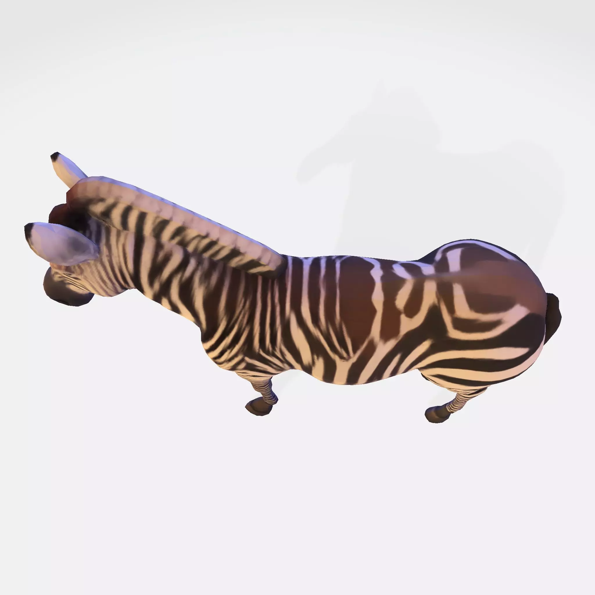 Realistic Zebra 3D Model Rigging Ready Printable Game Low-poly 3D model_12