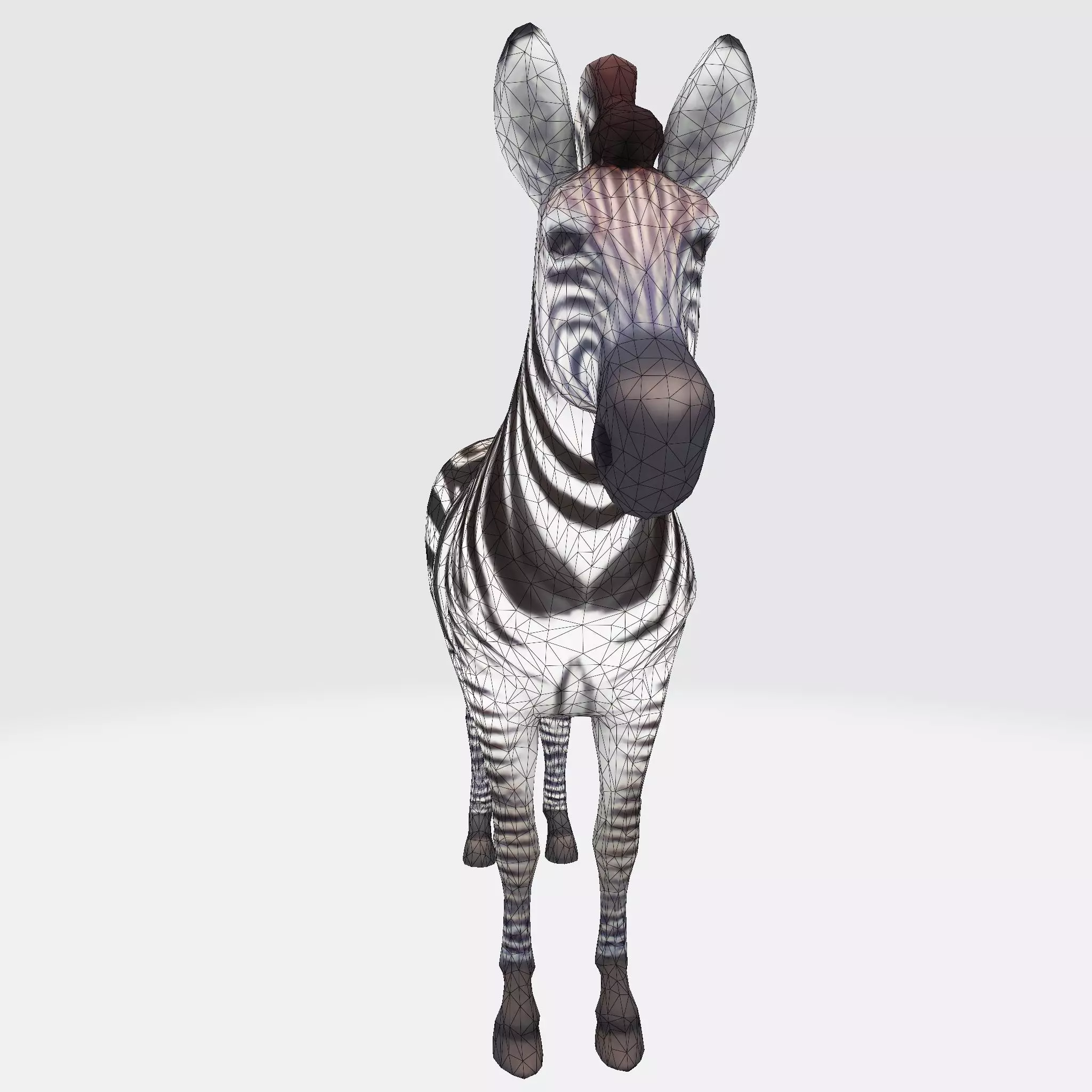 Realistic Zebra 3D Model Rigging Ready Printable Game Low-poly 3D model_23