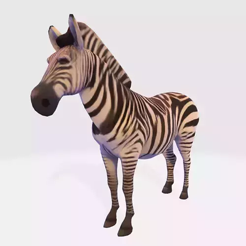 Realistic Zebra 3D Model Rigging Ready Printable Game Low-poly 3D model Realistic Zebra 3D Model Rigging Ready Printable Game Low-poly 3D model