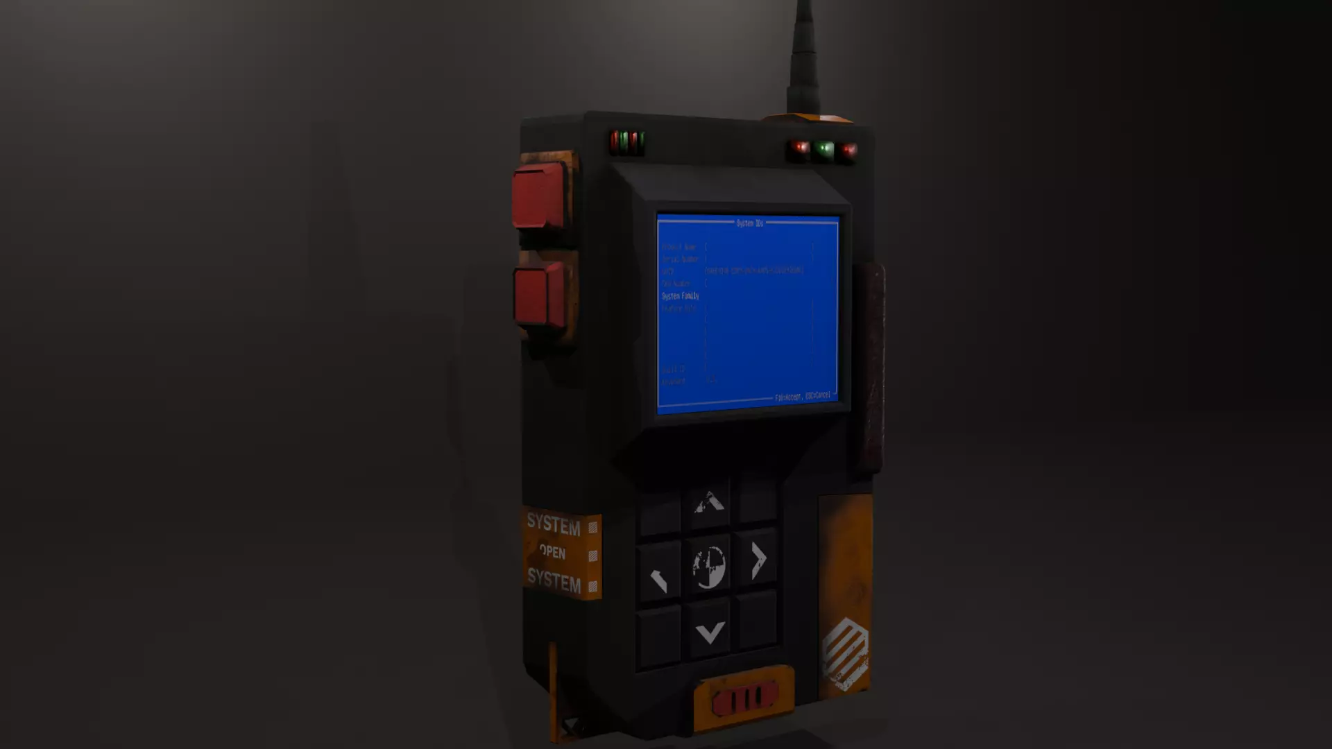sci-fi Communicator Low-poly 3D model_0
