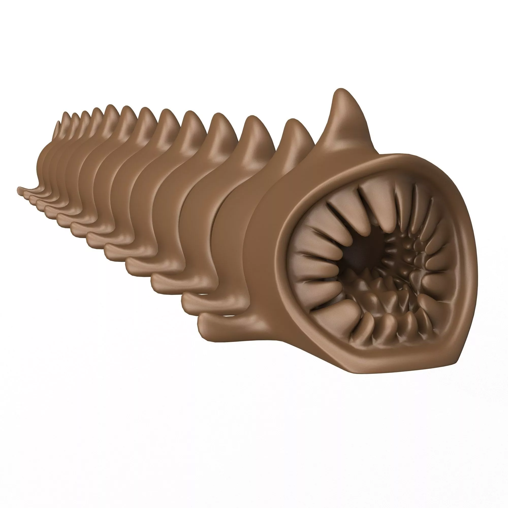 Alien Worm Cute Flexi Articulated Free low-poly 3D model