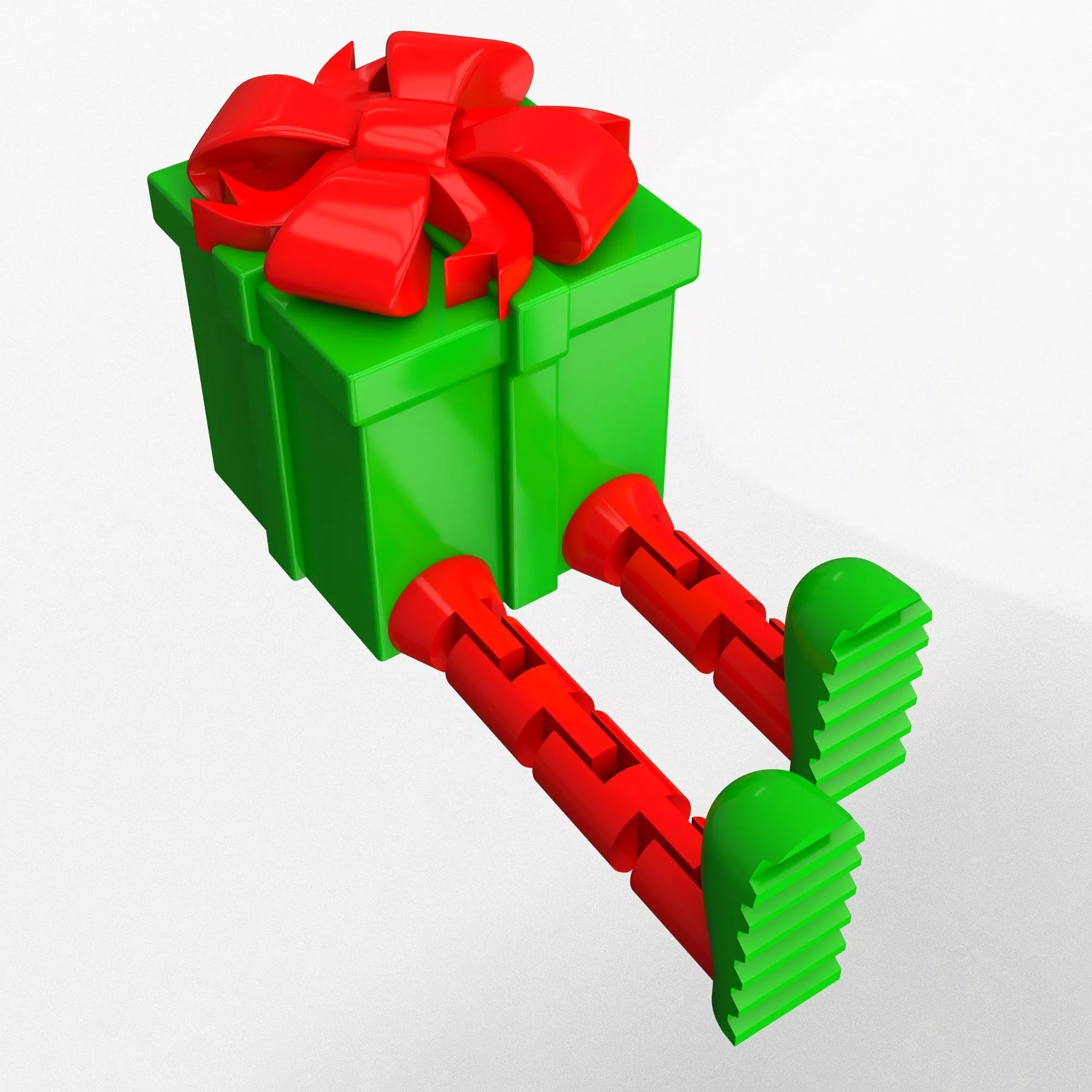 GiftBox Cute Flexi Articulated Free low-poly 3D model