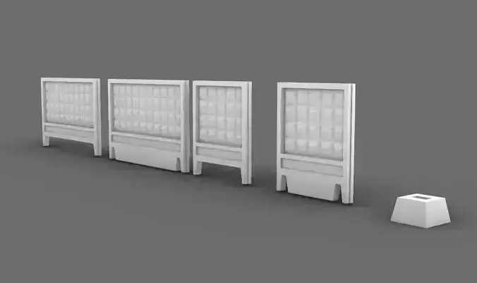 Soviet industrial concrete fence PO-2