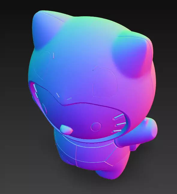 Hello Kitty Cosplay Pokemon Squirtle 3D print model_7