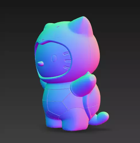 Hello Kitty Cosplay Pokemon Squirtle 3D print model_4