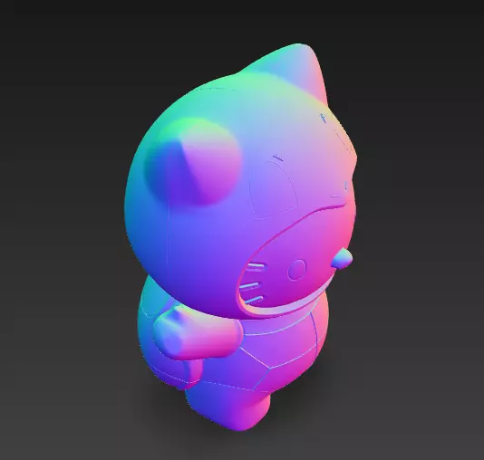 Hello Kitty Cosplay Pokemon Squirtle 3D print model_5