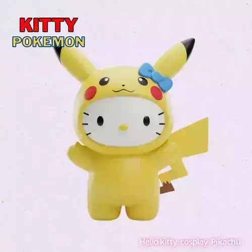 Hello Kitty cosplay Pokemon Pikachu