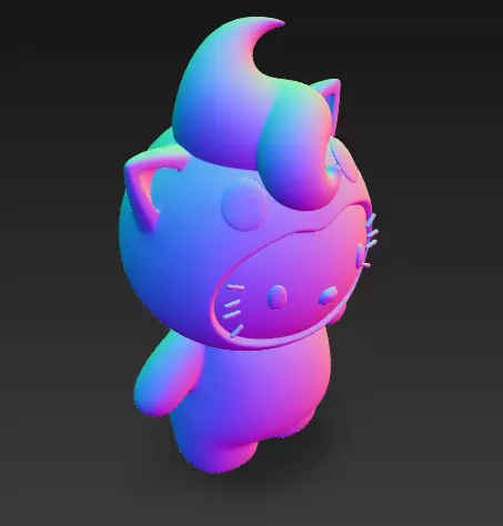 Hello Kitty cosplay Pokemon Jigglypuff 3D print model_5