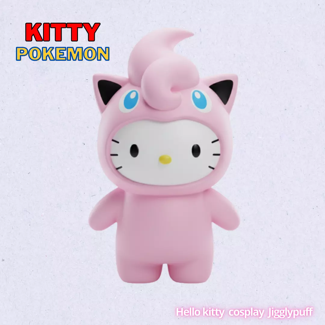 Hello Kitty cosplay Pokemon Jigglypuff 3D print model_0