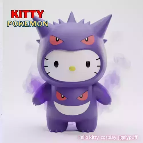 Hello Kitty cosplay Pokemon Gengar
