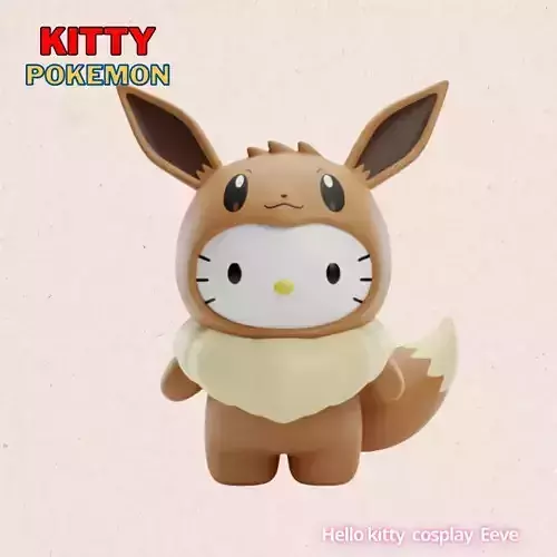 Hello Kitty Cosplay Pokemon Eeve 3D print model
