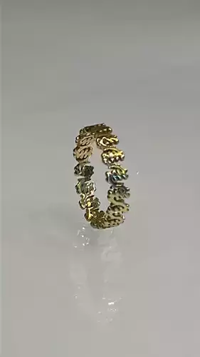 Sahmani Gye Nyame Repeating Design Ring STL