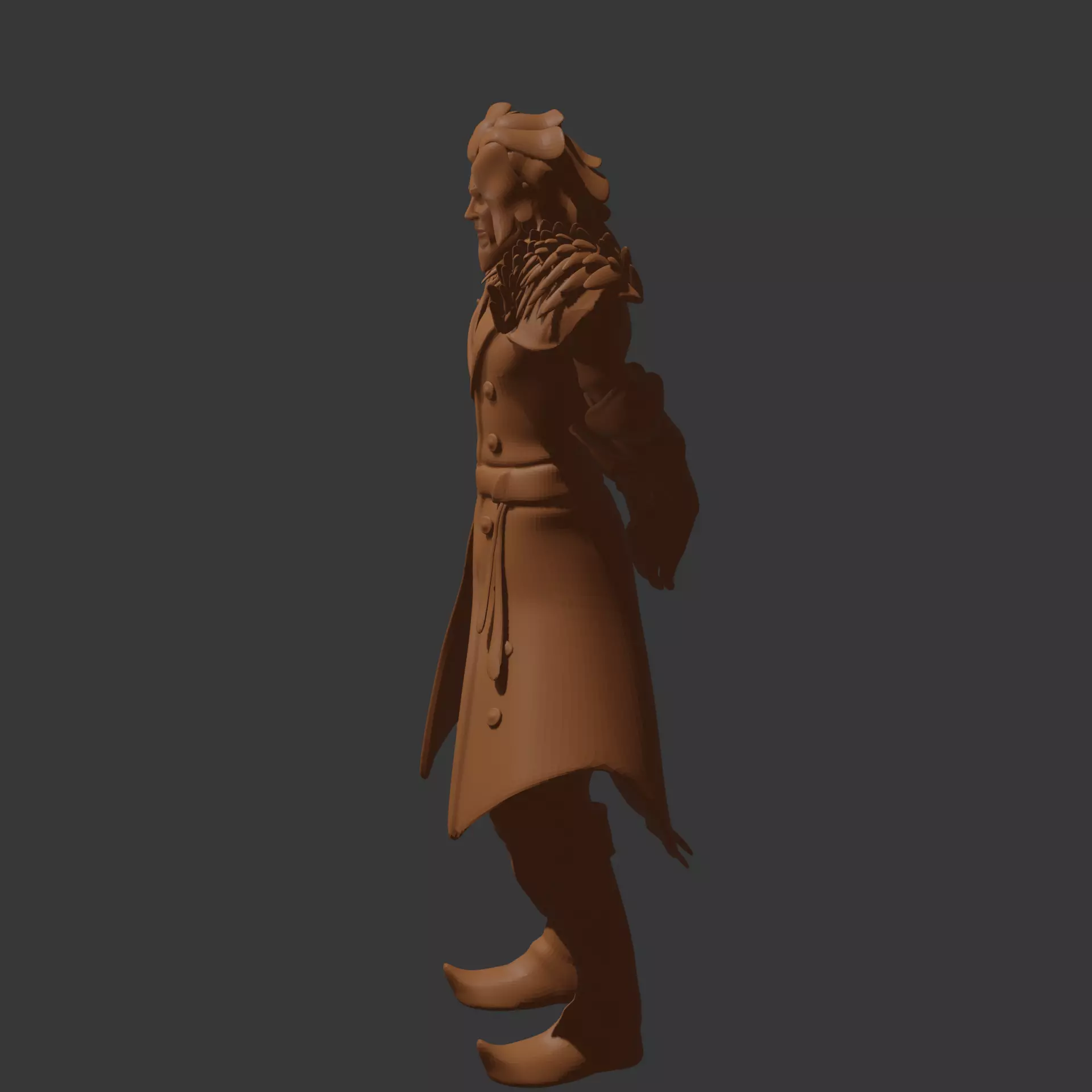 Male Dragonborn In Human Form 3D print model_4