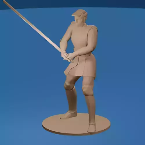 Cartoon Space Knight Hero