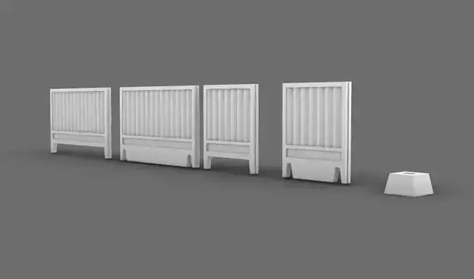 Type 2 soviet industrial concrete fence PO-2