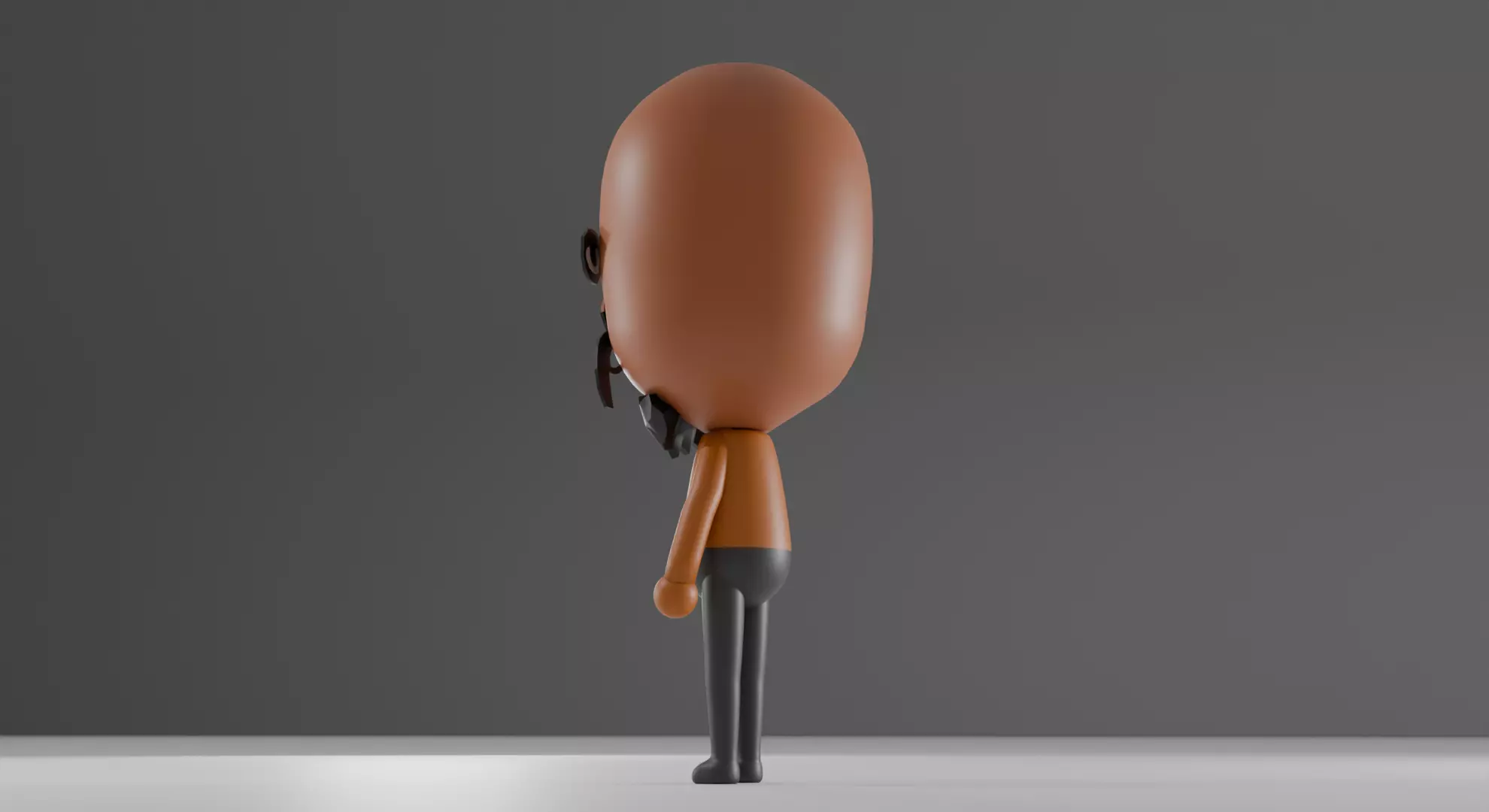 Matt wii character from Nintendo Free low-poly 3D model_3