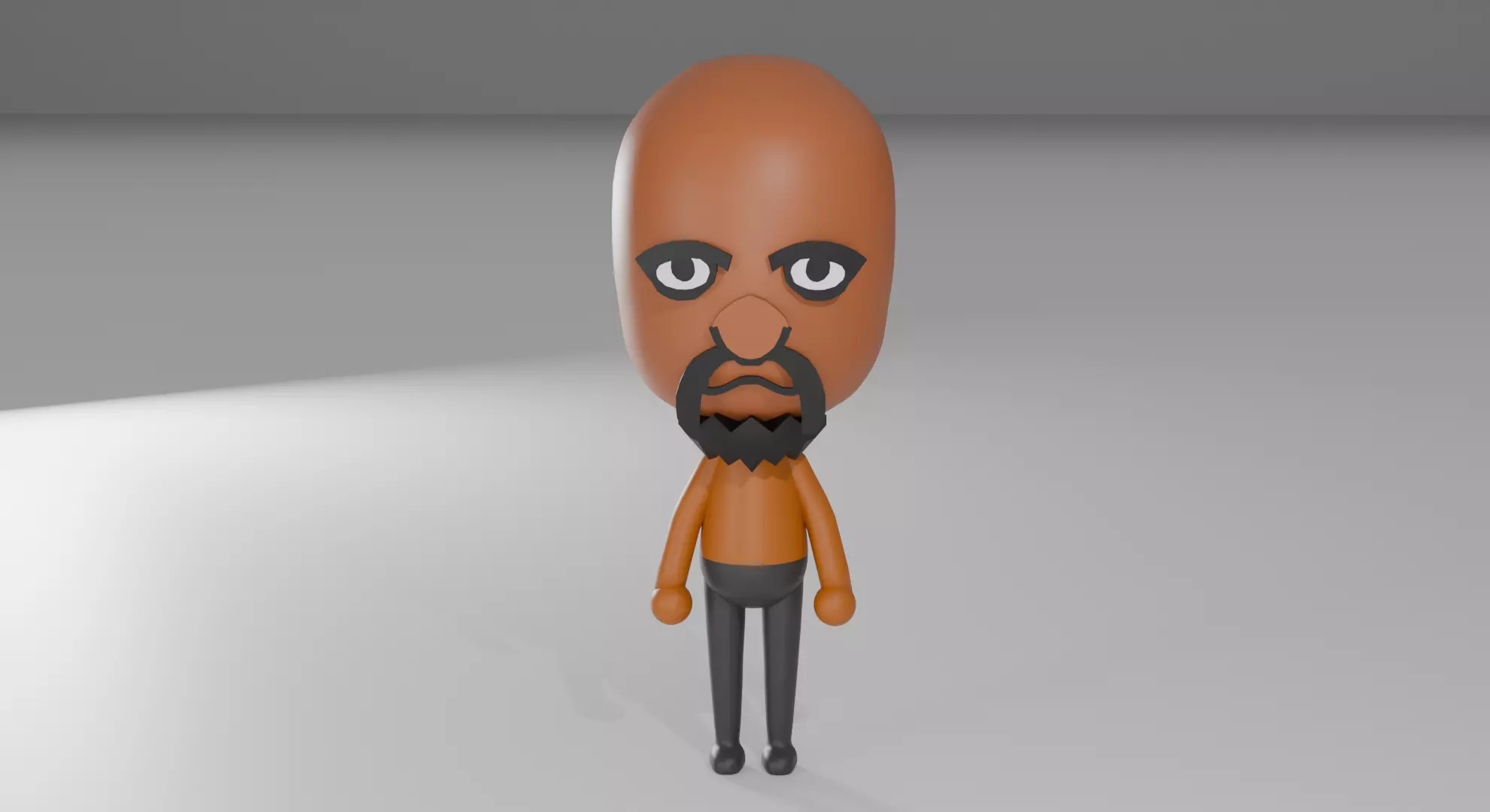 Matt wii character from Nintendo Free low-poly 3D model_0