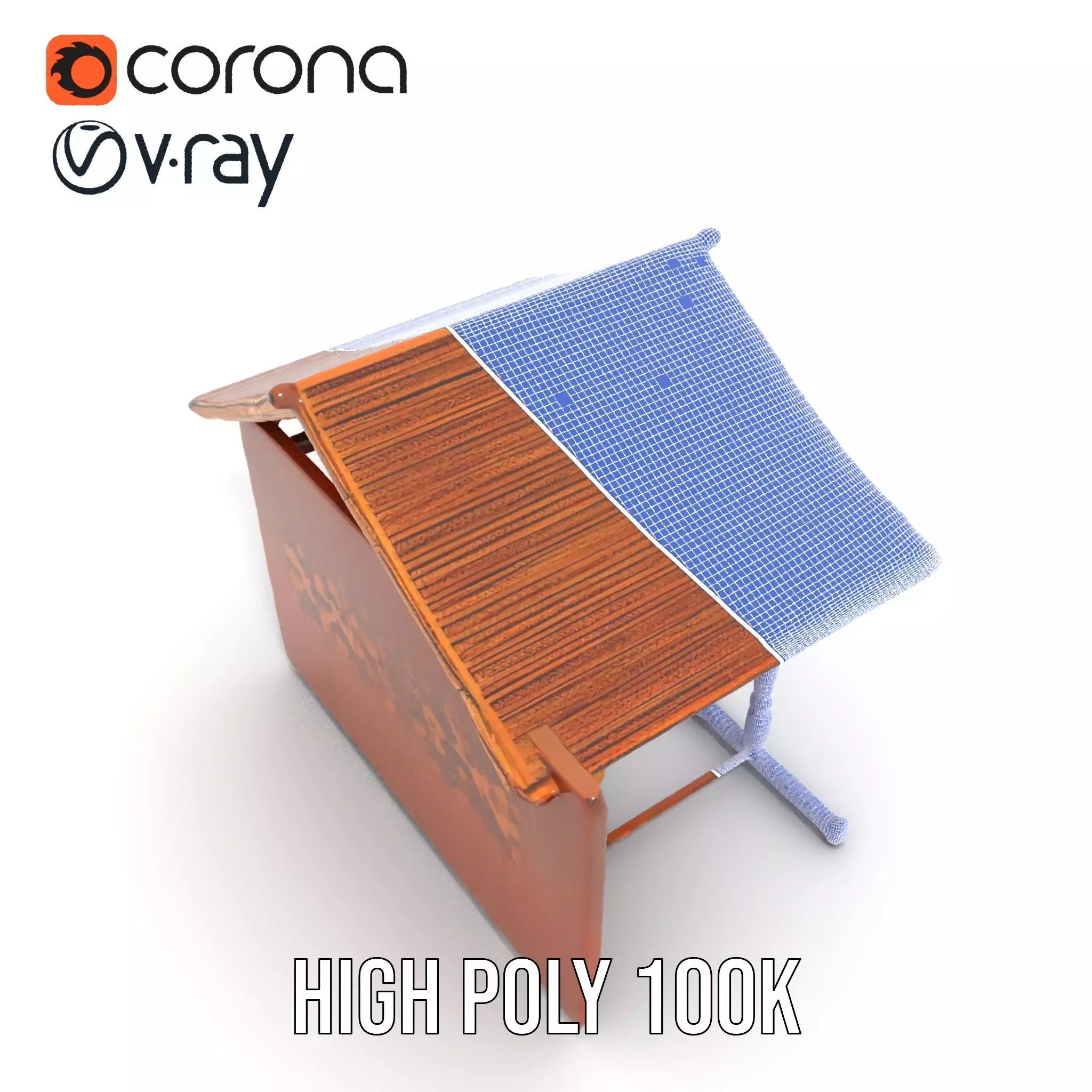 Elegant Wooden Gazebo model pack Low-poly 3D model_35