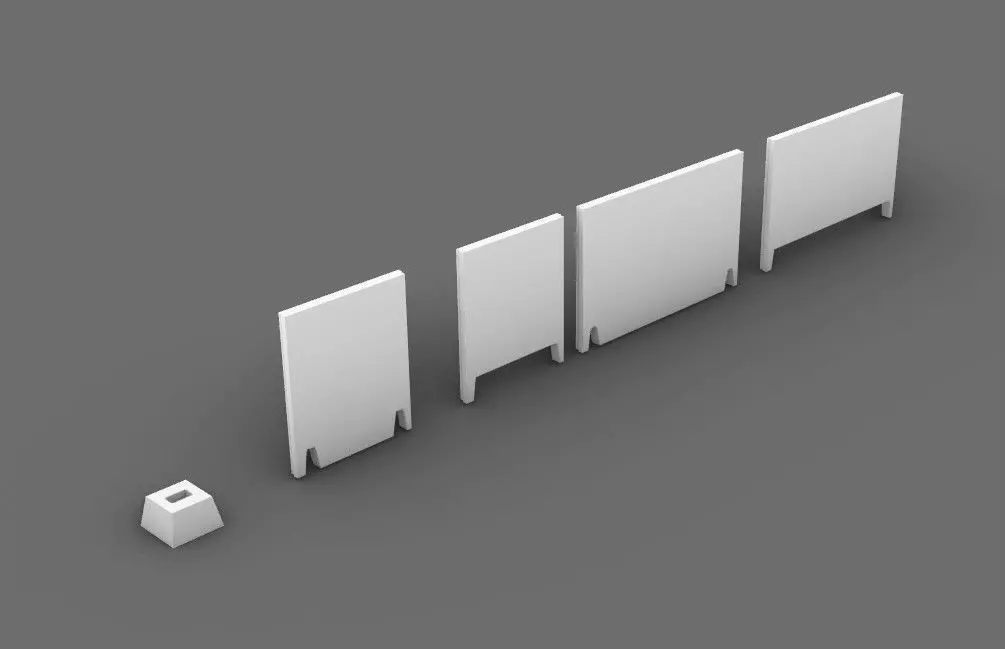 Type 3 soviet industrial concrete fence PO-2 3D print model_2