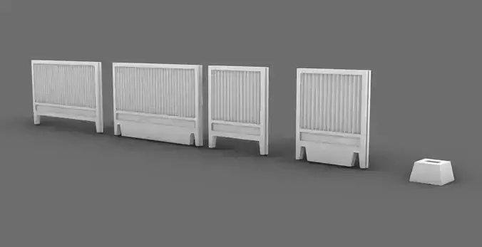 Type 3 soviet industrial concrete fence PO-2