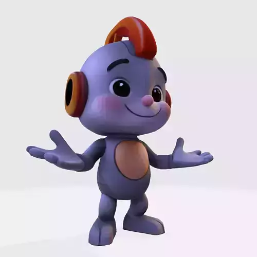 Cartoon Robot 3d Model Low-poly 3D model