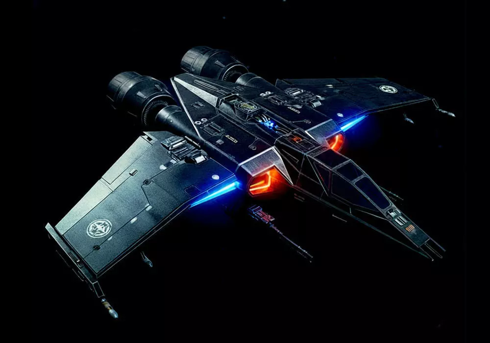 Nova Falcon 3D Ship Futuristic Spaceship 3D Model Low-poly 3D model_2