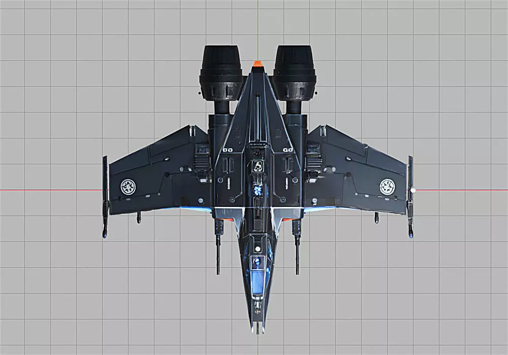 Nova Falcon 3D Ship Futuristic Spaceship 3D Model Low-poly 3D model_5