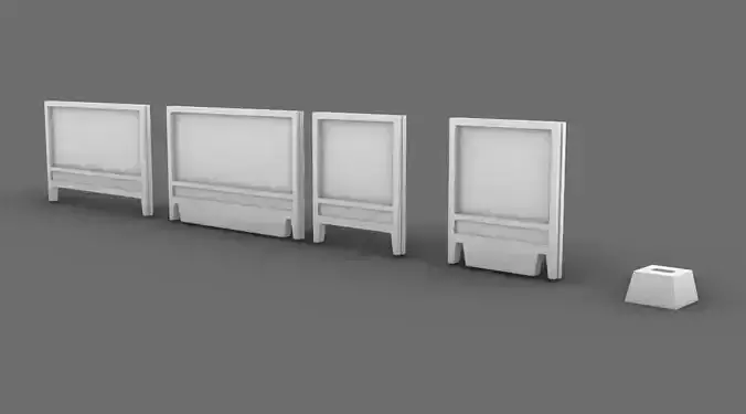 Type 4 soviet industrial concrete fence PO-2 3D print model 3D print model