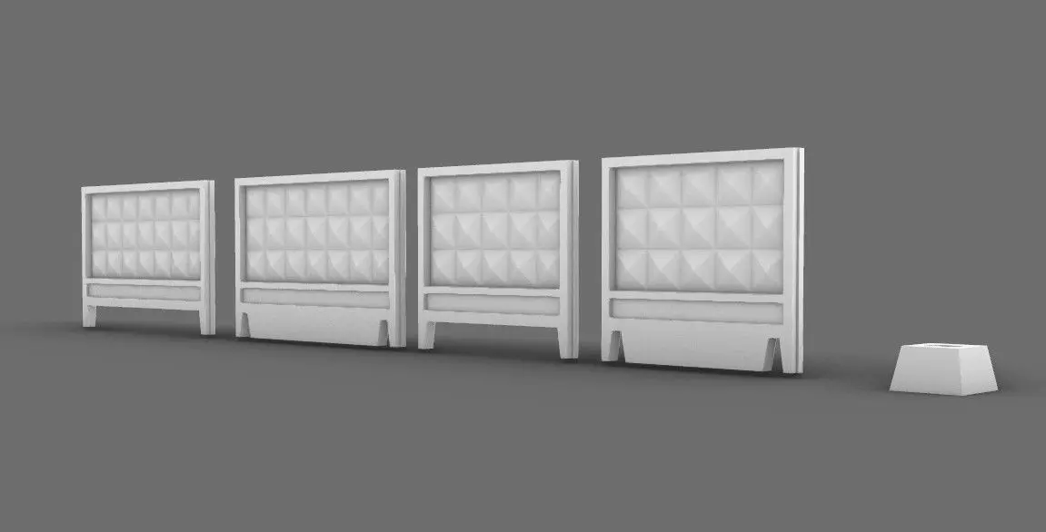 Type 6 soviet industrial concrete fence PO-2 3D print model 3D print model_0