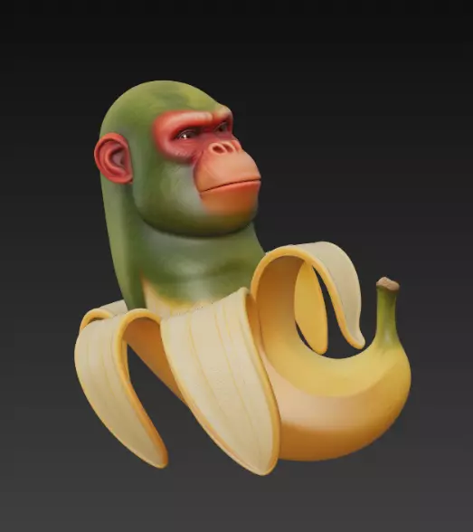 Chimpancini Bananini - Italian Brainrot 3D print model
