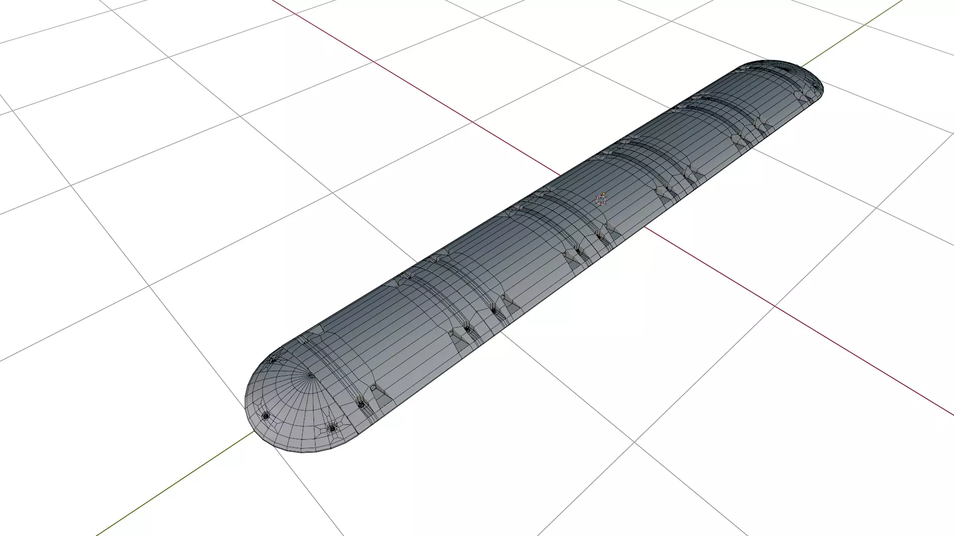 Speed Bump Curb Low-poly 3D model_4